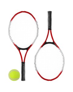 Ракетки для большого тенниса детские с мячом набор 2 шт цвет красный Onlytop