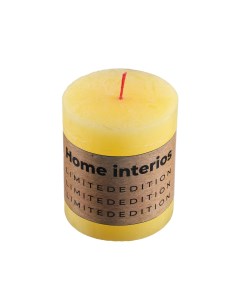 Свеча столбик рустик медово жёлтый 7х8 см Home interiors