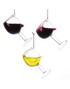 Игрушка елочная Kurt S Adler бокал вина 8 см в ассортименте Kurt s. adler