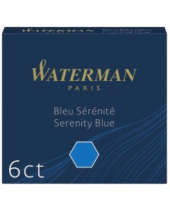 Картридж International 52012 CWS0110950 синие чернила для ручек перьевых 6шт Waterman