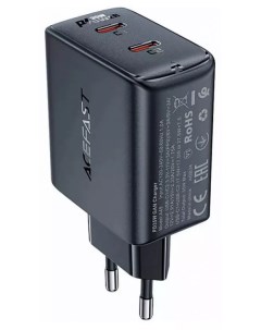 Зарядное устройство сетевое A49 PD35W GaN USB C USB C dual port charger EU Цвет черный Acefast