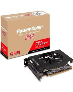Видеокарта PCI E Radeon RX 6400 AXRX 6400 4GBD6 DH 4GB GDDR6 64bit 6nm 1923 16000MHz HDMI DP Powercolor