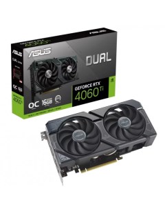 Видеокарта PCI E GeForce RTX 4060 Ti Dual OC DUAL RTX4060TI O16G 16GB GDDR6 128bit 5nm 2310 18000MHz Asus