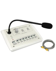 Пульт RC 600 настольный микрофонныйс селектором 5 зон возможностью управления блоком сообщений DMТ 1 Jdm