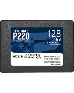 SSD накопитель Patriot P220 P220S128G25 128GB 2 5 SATA P220 P220S128G25 128GB 2 5 SATA Patriòt