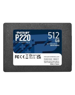 SSD накопитель Patriot P220 512GB P220S512G25 P220 512GB P220S512G25 Patriòt