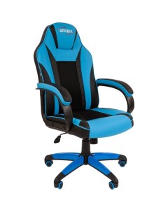 Кресло компьютерное Brabix Tanto GM 171 ткань э кожа ч голуб Tanto GM 171 ткань э кожа ч голуб