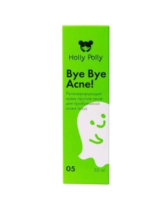 Крем для проблемной кожи лица против акне регенерирующий Bye Bye Acne Holly Polly Холли Полли 50мл Mido cosmetics co., ltd