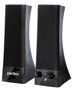 Колонки Tower PF 532 2x3 Вт USB черный Perfeo