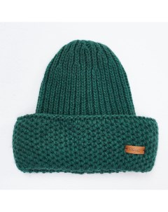 Зелёная шапка с отворотом Noryalli