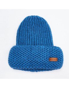 Голубая шапка с отворотом Noryalli