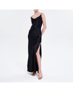 Чёрное бархатное платье комбинация Fashion rebels