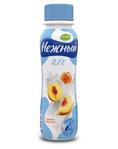 Напиток йогуртный Легкий с соком персика 0 1 285 г Нежный