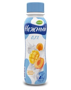 Напиток йогуртный Легкий с соком абрикоса и манго 0 1 285 г Нежный