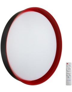 Настенно потолочный светильник пластик белый красный LED 70Вт 3000 6000К D500 IP43 пульт ДУ Sonex