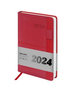 Ежедневник датированный A5 Pocket в линейку 168 листов красный 114991 Brauberg