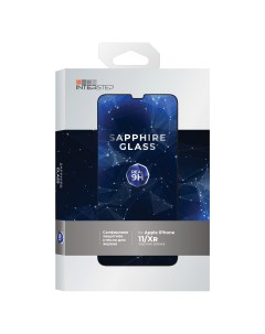 Защитное стекло для iPhone 11 Xr Sapphire Glass черная рамка Interstep