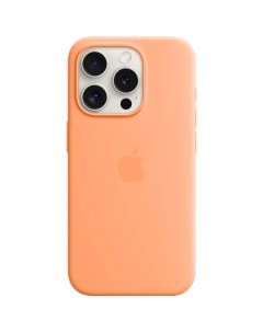 Чехол для iPhone 15 Pro Silicone Case Magsafe апельсиновый сорбет Apple