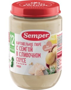 Пюре картофель с семгой в сливочном соусе 190 г Semper