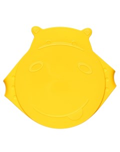 Тарелка Play with Me Hello Hippo с крышкой 15 см желтая Lalababy