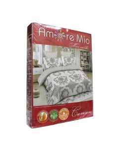 Комплект постельного белья полутораспальный мако сатин 70 х 70 см разноцветный Amore mio