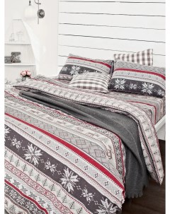 Комплект постельного белья Фланель Норвежский узор 1 5 спальный с наволочками 50 70 Tm textile
