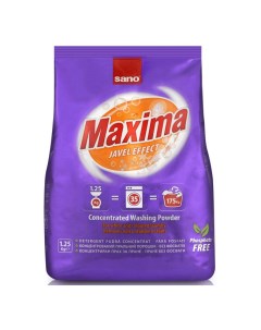 Порошок стиральный Maxima Javel концентрат 35 стирок 1 25 кг Sano
