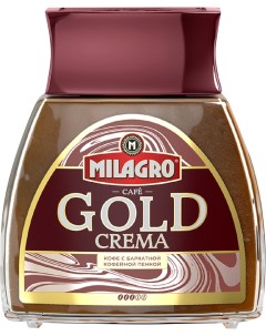Кофе Gold Crema растворимый 85 г Milagro