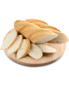Хлеб подовый багет пшеничный целый с кунжутом 250 г Magnit