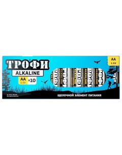 Батарейка LR6 10 box 10 шт Трофи