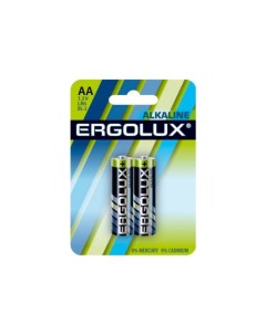 Батарейка AA LR6 1 5V блистер 2шт цена за 1шт Alkaline Ergolux