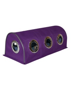 Тоннель для кошек интерактивная игрушка с мятным мячиком фиолетовый Великий кот