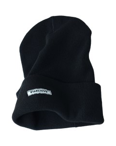 Черная шапка с подворотом B1archive
