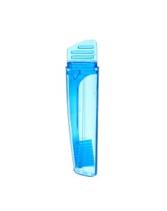 Зубная щетка складная в индивидуальной упаковке 1 штука средней жесткости синяя Nobrand