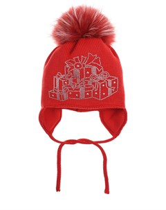 Красная шапка с декором подарки детская Catya