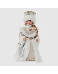 Фигура с мелодией Снегурочка в белой шубе 30 см Sote toys