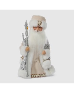 Фигура с мелодией Дед мороз в белой шубе 30 см Sote toys
