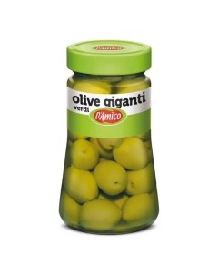 Оливки зеленые гигантские с косточкой 0 47 л D'amico