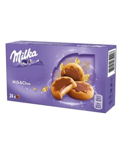 Печенье с молочной начинкой покрытой молочным шоколадом 150 г Milka