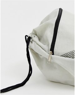 Белая сумка на шнурке с логотипом unisex Crooked tongues