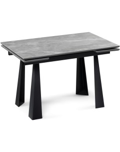 Керамический стол Бэйнбрук 120х80х76 серый мрамор графит 530825 Woodville