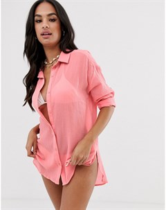 Пляжная рубашка персикового цвета Seafolly