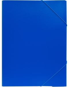 Папка на резинке пластик 250 листов синий PRA3BLUЕ Бюрократ