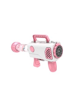 Игрушка Пистолет генератор мыльных пузырей розовый прямоугольный Nobrand