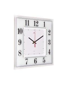 Часы квадратные 35х35 см корпус белый Классика Рубин
