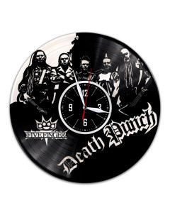 Настенные часы из винила Five Finger Death Punch с серебряной подложкой (c) vinyllab