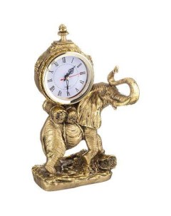 Часы декоративные Слон 32 см бронза с позолотой Lefard