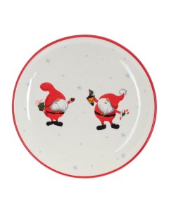 Тарелка обеденная Дед Морозы 764489 17 см Remecoclub