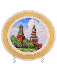 Сувенирная тарелка Москва Спасская башня Лето 36 см Russia the great