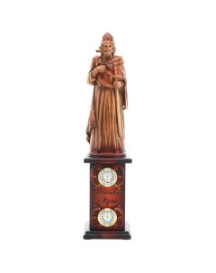 Деревянные резные часы Князь Владимир Высота 70 см Nobrand